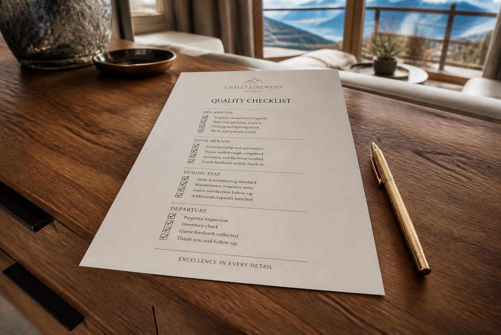 Fiche de contrôle qualité validée après une intervention Personal Cleaner