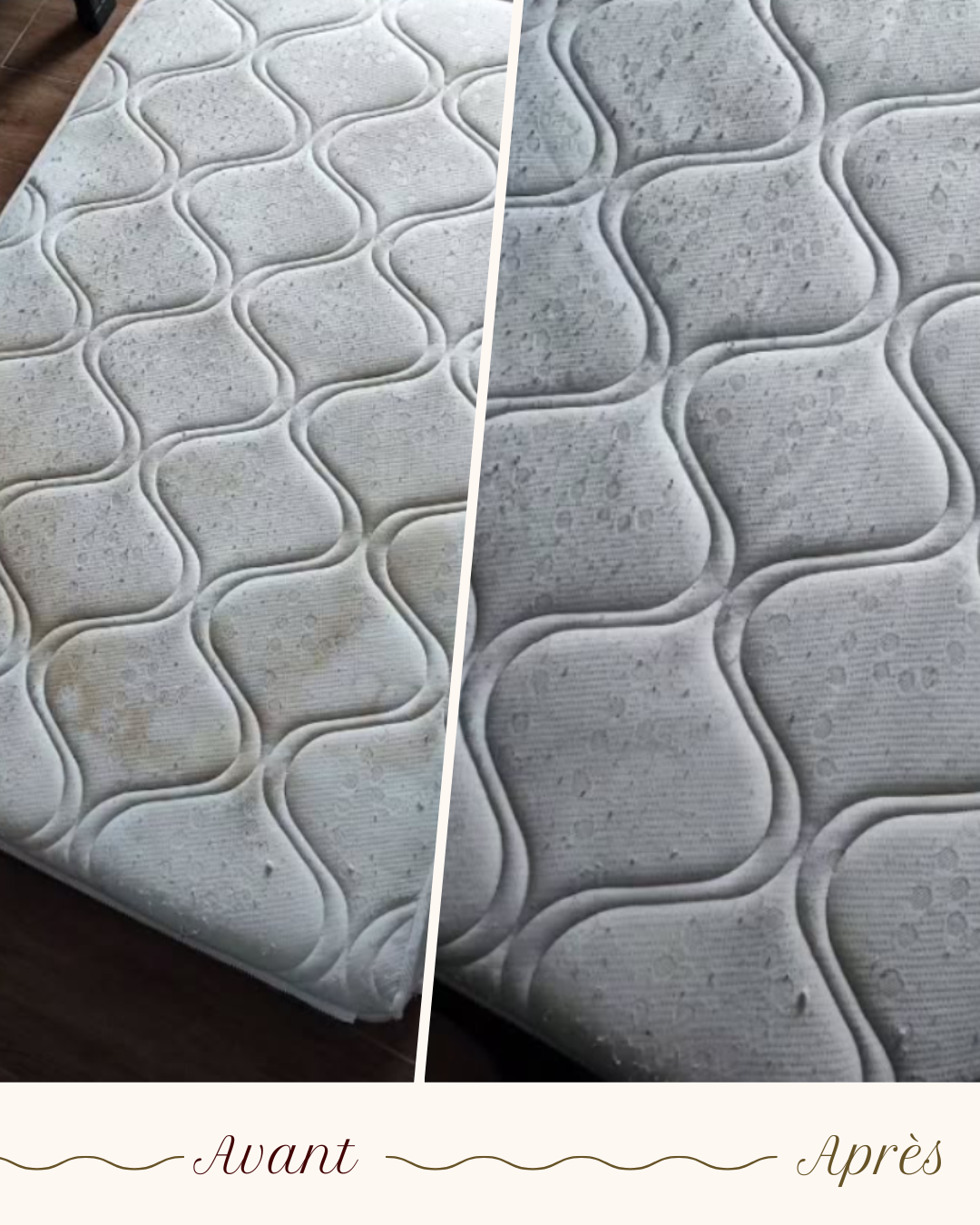 Avant / après — Matelas — détachage (Matelas)