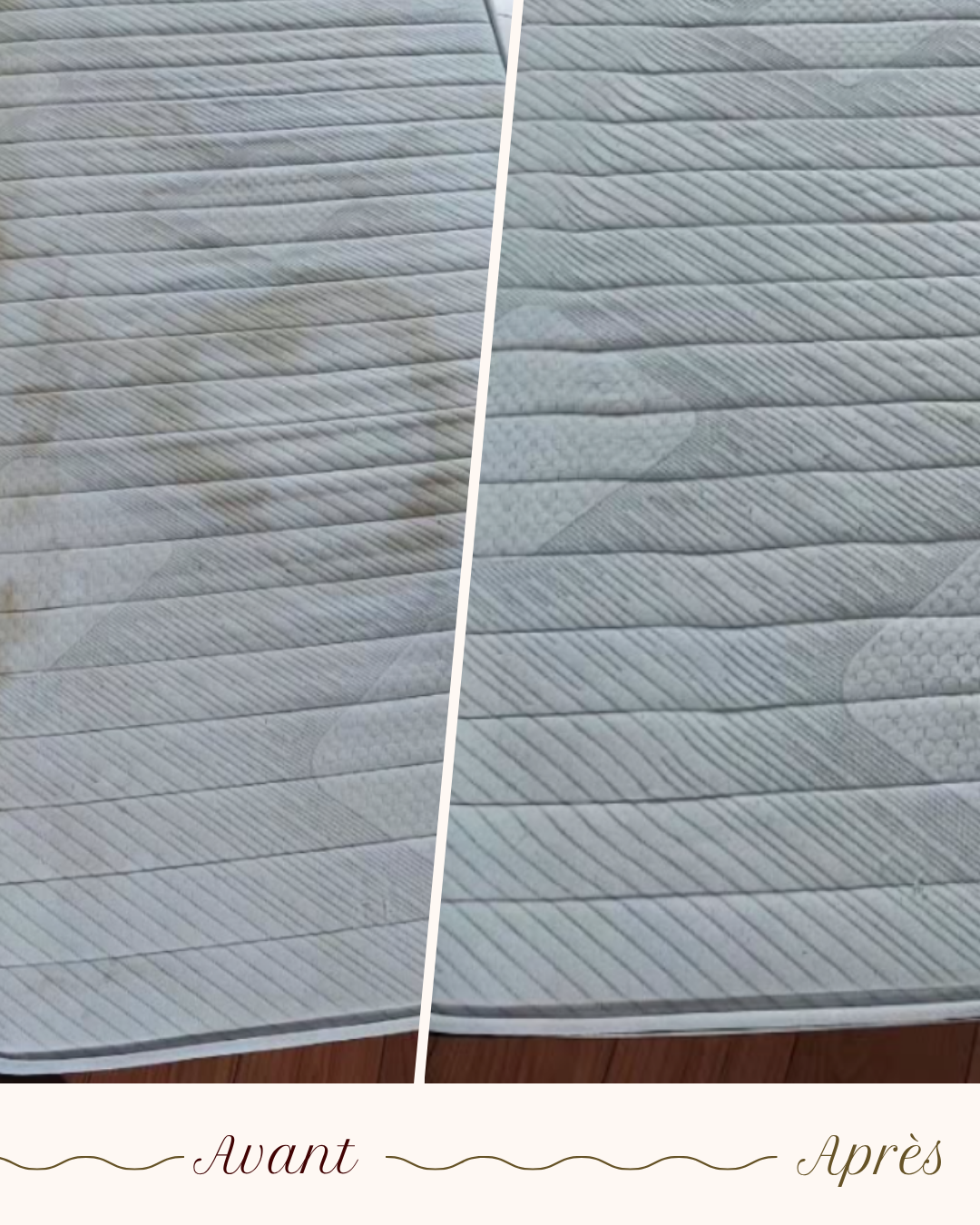 Avant / après — Matelas matelassé (Matelas)