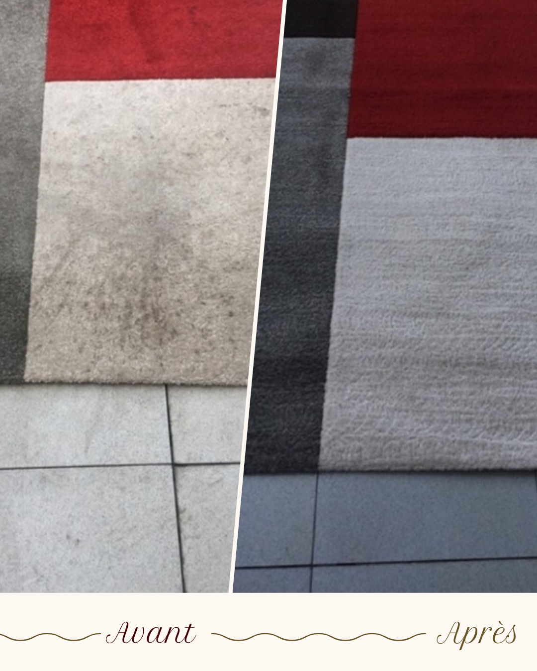 Avant / après — Tapis — injection-extraction (Tapis & moquettes)